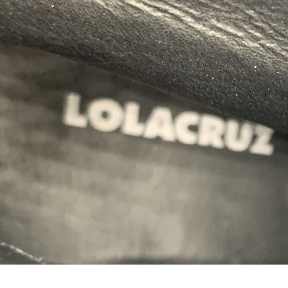 LOLA CRUZ Black Crystal Ankle Boots sz 39 us 9 - Picture 8 of 8